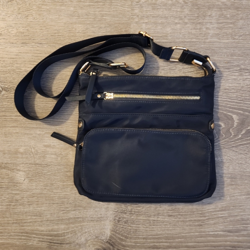 Miztique Navy Blue Nylon Crossbody Purse